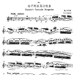 长笛曲谱 | 匈牙利田园幻想曲 奥 多普勒
