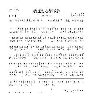 我连伤心都不会_歌曲简谱_词曲:张瀚元 张瀚元
