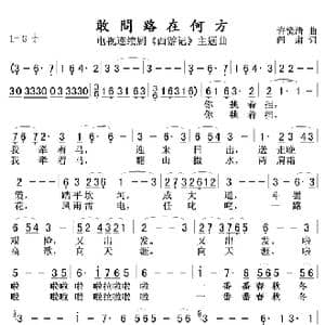 敢问路在何方_歌谱投稿_词曲:许镜清 阎肃