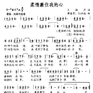 柔情裹住我的心_通俗唱法乐谱_词曲:王德清 孙洪斌 雍鉴君