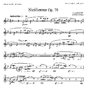 萨克斯谱 | 西西里舞曲 Op78 福雷