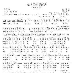 忘不了你菩萨兵_歌谱投稿_词曲:张俊 段永生