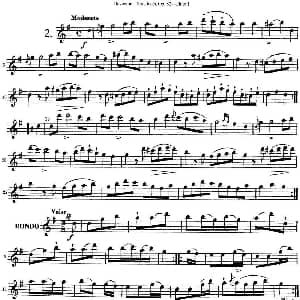 长笛曲谱 | 德维埃纳六个长笛二重奏小段Op.82 Flute 1 NO.2 Devienne 德维埃纳