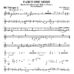 EARLY ONE MORN 第三降B小号分谱