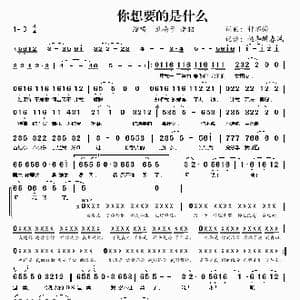 你想要的是什么_歌谱投稿_词曲:钟不悔 钟不悔