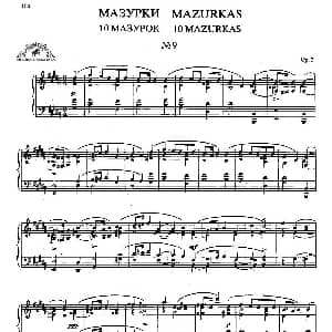 Ten Mazurkas Op.3 钢琴谱 亚力山大 斯克里亚宾