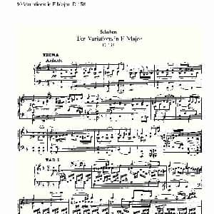 10 Variations in F Major D.156 钢琴谱