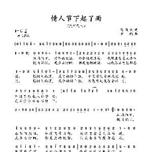 情人节下起了雨_歌谱投稿_词曲:董凤欣 罗鹏