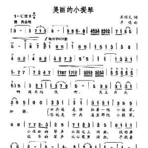 美丽的小提琴_民歌简谱_词曲:石顺义 羊鸣