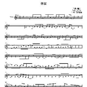 体面_歌曲简谱_词曲:唐恬 于文文
