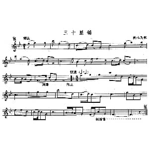 长笛曲谱 | 三十里铺