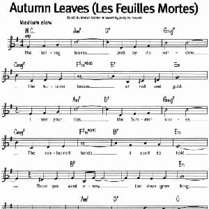 蓝调音乐:Autumn Leaves_外国歌谱