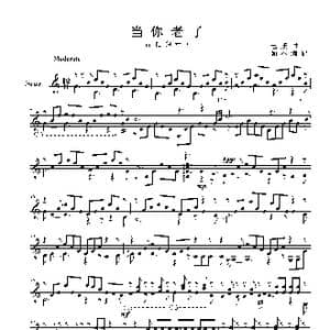 当你老了_歌谱投稿_词曲: 赵照 如春改编