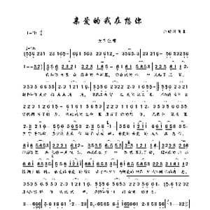 亲爱的我在想你_歌曲简谱_词曲:余晓清 余晓清