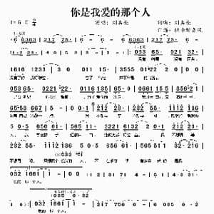 你是我爱的那个人_歌谱投稿_词曲:刘嘉亮 刘嘉亮