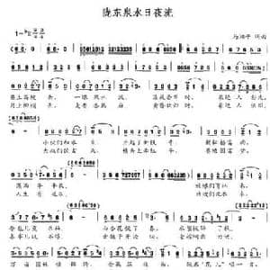 陇东泉水日夜流_民歌简谱_词曲:马湘平 马湘平