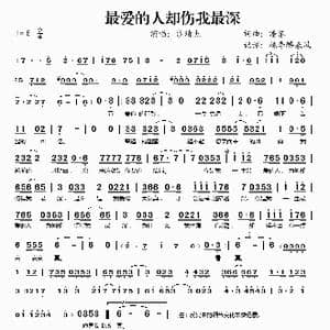 最爱的人却伤我最深_歌谱投稿_词曲:攀攀 攀攀