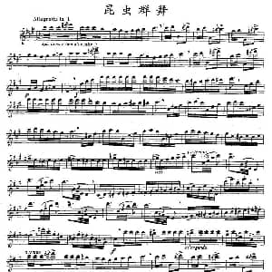 长笛曲谱 | 昆虫群舞