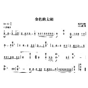 扬琴谱 | 金色的太阳