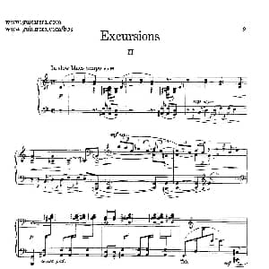 Four Excursions Op.20 钢琴谱 塞谬尔 巴伯 Samuel Barber