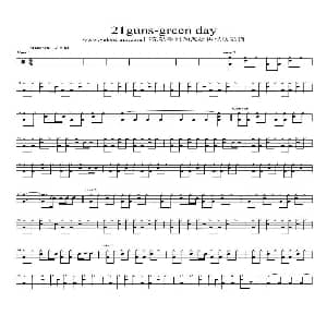 21guns 架子鼓谱