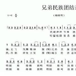 兄弟民族团结亲_民歌简谱