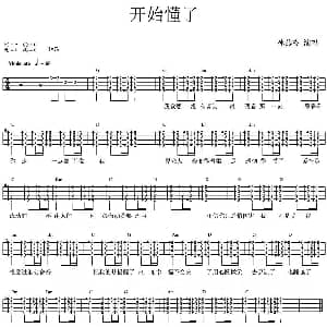 开始懂了 吉他谱 孙燕姿