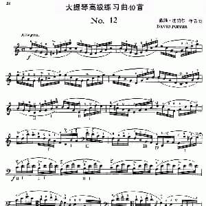 大提琴高级练习曲40首 No.12 戴维 波帕尔