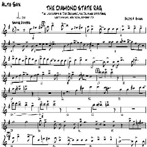 萨克斯谱 | THE DIAMOND STATE RAG 四重奏 中音萨克斯分谱