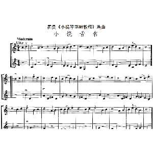 小提琴谱 | 霍曼 小提琴基础教程 选曲 小饶舌者 二重奏