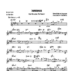 萨克斯谱 | Innocence 中音萨克斯\上低音萨克斯
