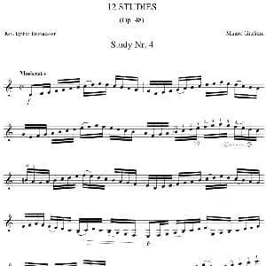 Mauro Giuliani 12 Studies,Op.48 吉他谱