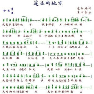 遥远的地方_歌谱投稿_词曲:张树琦 李国喜