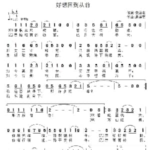好想回到从前_通俗唱法乐谱_词曲:袁泽南 袁泽南