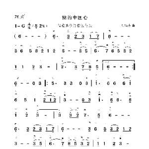我的中国心_歌谱投稿_词曲:二胡 我的中国心