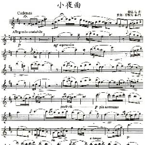 萨克斯谱 | 小夜曲 德里戈作曲版 德里戈