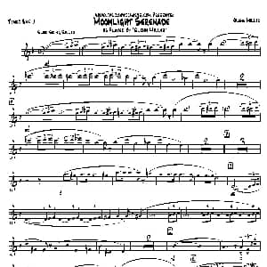 萨克斯谱 | Moonlight Serenade 第一次中音萨克斯分谱