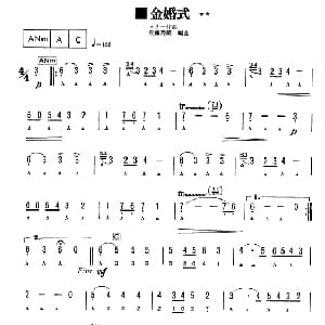 口琴谱 | 金婚式