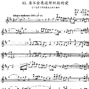 小提琴谱 | 再不会有这样炽热的爱 美国电影 摩天楼大火记 插曲 埃尔 坎沙 朱尔 霍希昂曲 雄达改编