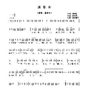 ​渔家女_歌曲简谱_词曲:郑国江 顾嘉辉