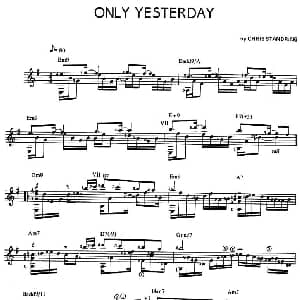 ONLY YESTERDAY 吉他谱