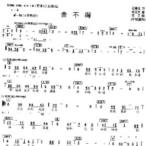 舍不得_通俗唱法乐谱_词曲:马嵩惟 张正宗