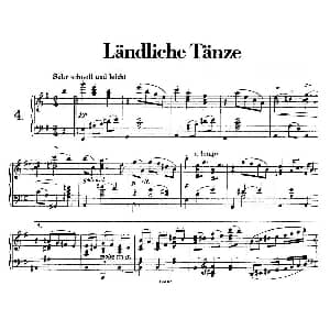 Landliche Tanzee Op.1 钢琴谱 亚历山大 封 泽姆林斯基 Alexander von Zemlinsky