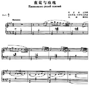 夜莺与玫瑰_外国歌谱_词曲:科里乔夫 里姆斯基 科萨科夫作曲 张洪模译配