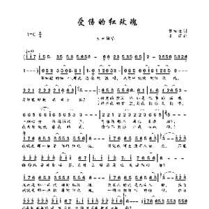 受伤的红玫瑰_歌曲简谱_词曲:梦如烟 小纪