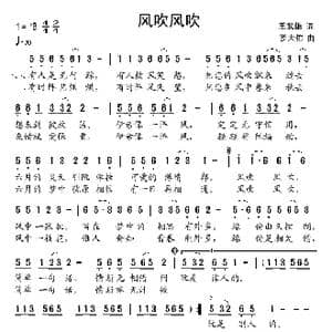 风吹风吹_歌谱投稿_词曲:王武雄 罗大佑