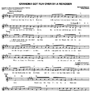 GRANDMA GOT RUN OVER BY A REINDEER_外国歌谱