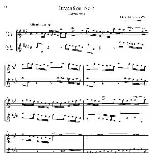 萨克斯谱 | Inventions 巴赫15首创意曲 二重奏—7