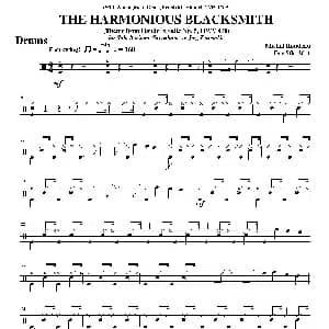 THE HARMONIOUS BLACKSMITH 爵士鼓分谱