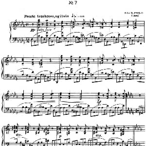 斯克里亚宾 钢琴练习曲 Op.8 No.7 Alexander Scriabin Etudes 钢琴谱 斯克里亚宾